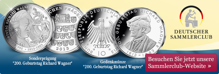 Jede neue Gedenkmünze und jede neue Sonderprägung für nur 10,- €!