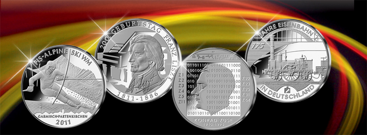 Die offiziellen deutschen 10-Euro-Gedenkmünzen!