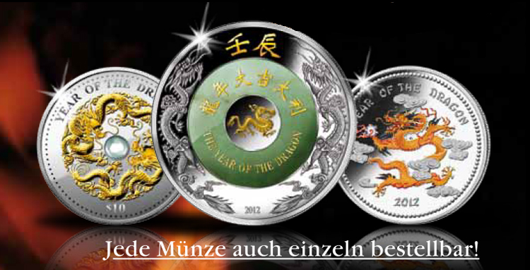 Die schönsten Silbermünzen zum Jahr des Drachen 2012!