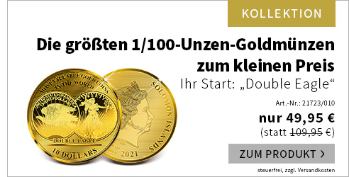 Die größten 1/100-Unzen-Goldmünzen